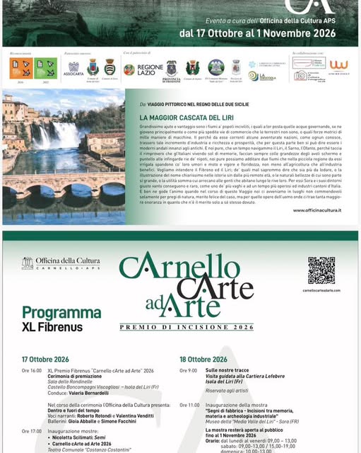 Locandina di XL Premio Fibrenus "Carnello cArte ad Arte 2026"