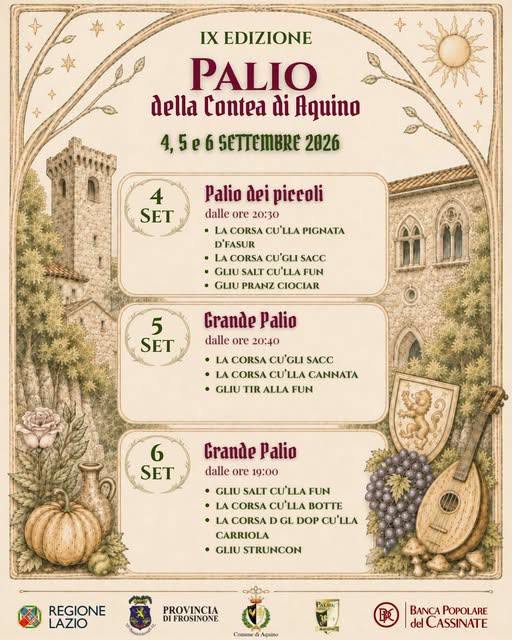 Locandina di Palio della Contea d'Aquino