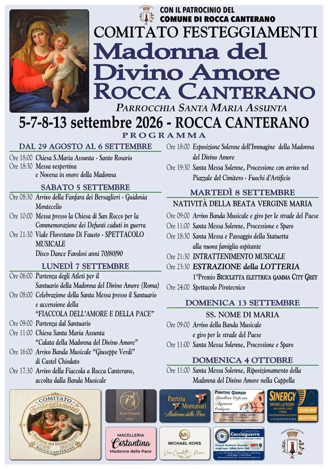 Locandina di Festa della Madonna del Divino Amore