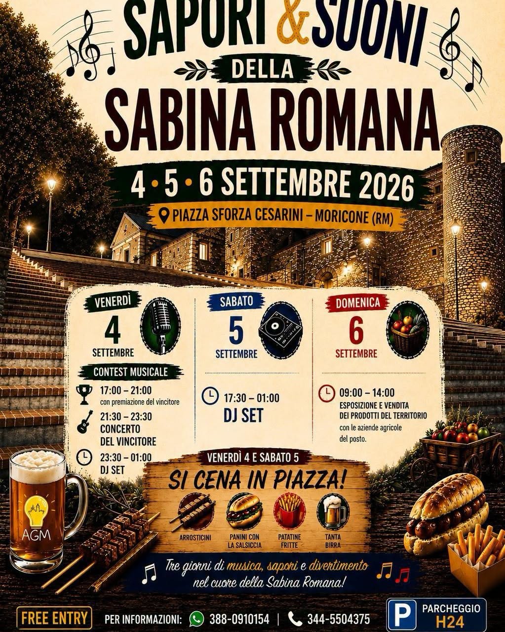 Locandina di Sapori & Suoni della Sabina Romana