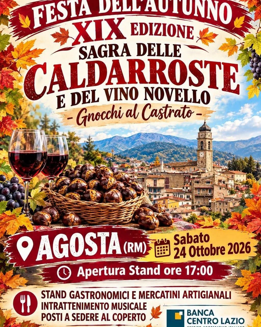 Locandina di Festa dell'Autunno - XIX Edizione - Sagra delle Caldarroste e del Vino Novello