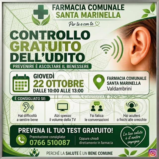 Locandina di Controllo gratuito dell'udito